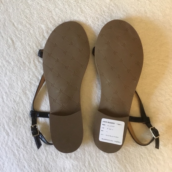 New Jack Rogers Mollie black flat sandals 6 - Picture 6 of 7